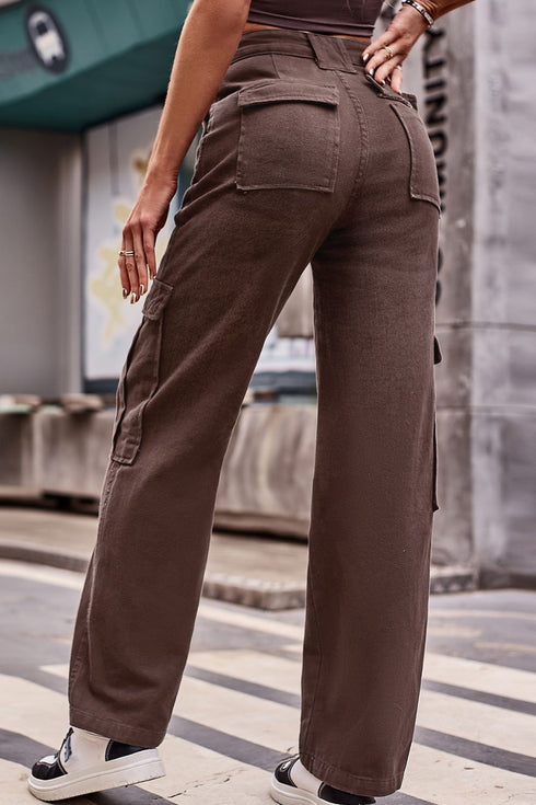 'Novalie' High Waist Cargo Pants - Celes Fashion